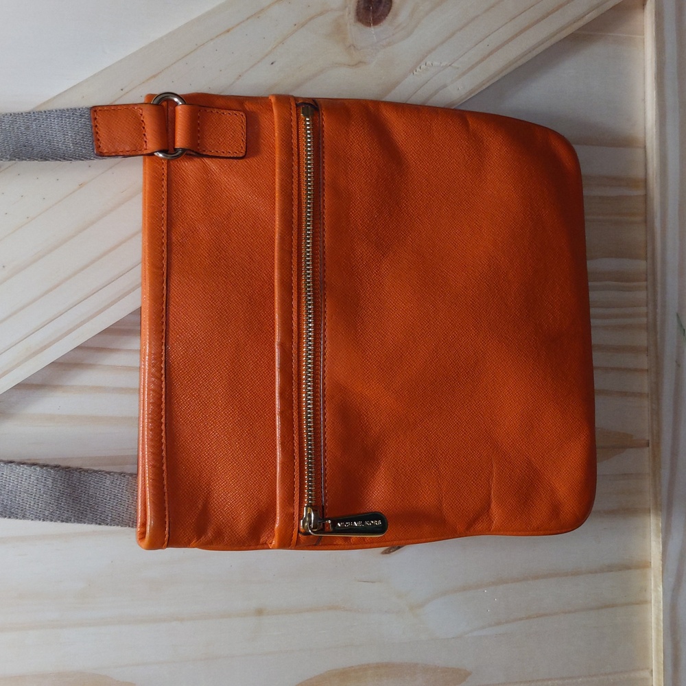 MICHAEL Michael Kors Crossbody, Orange, Adjustable Webbed Belting Strap